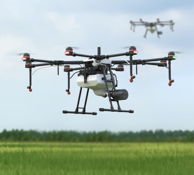 Drone DJI AGRAS MG1P para fumigación agrícola